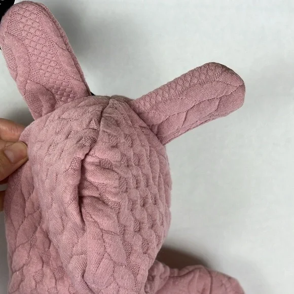 Cable Knit Baby Bodysuit | Dusty Rose Baby Body Suit | Hood with Ears! - Picture 5 of 6